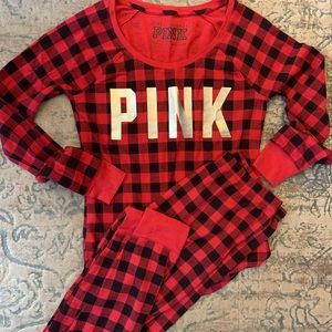 PINK Buffalo Plaid PJ Set